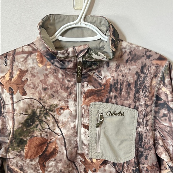 Cabela's Youth Camouflage Quarter-Zip Pullover - Picture 2 of 6